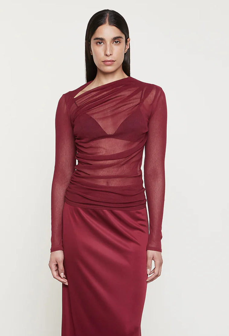 Cotton Mesh Slash Top