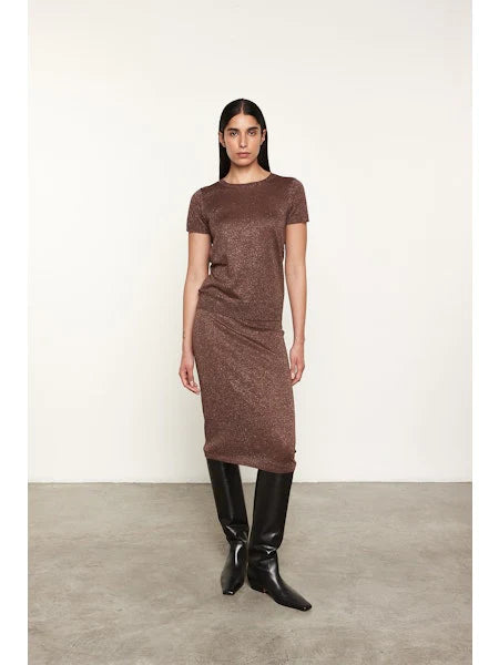 Lamé Knit Skirt
