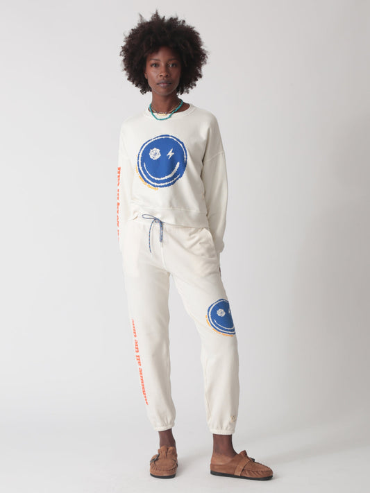 Classic Jogger Ivory Smiley