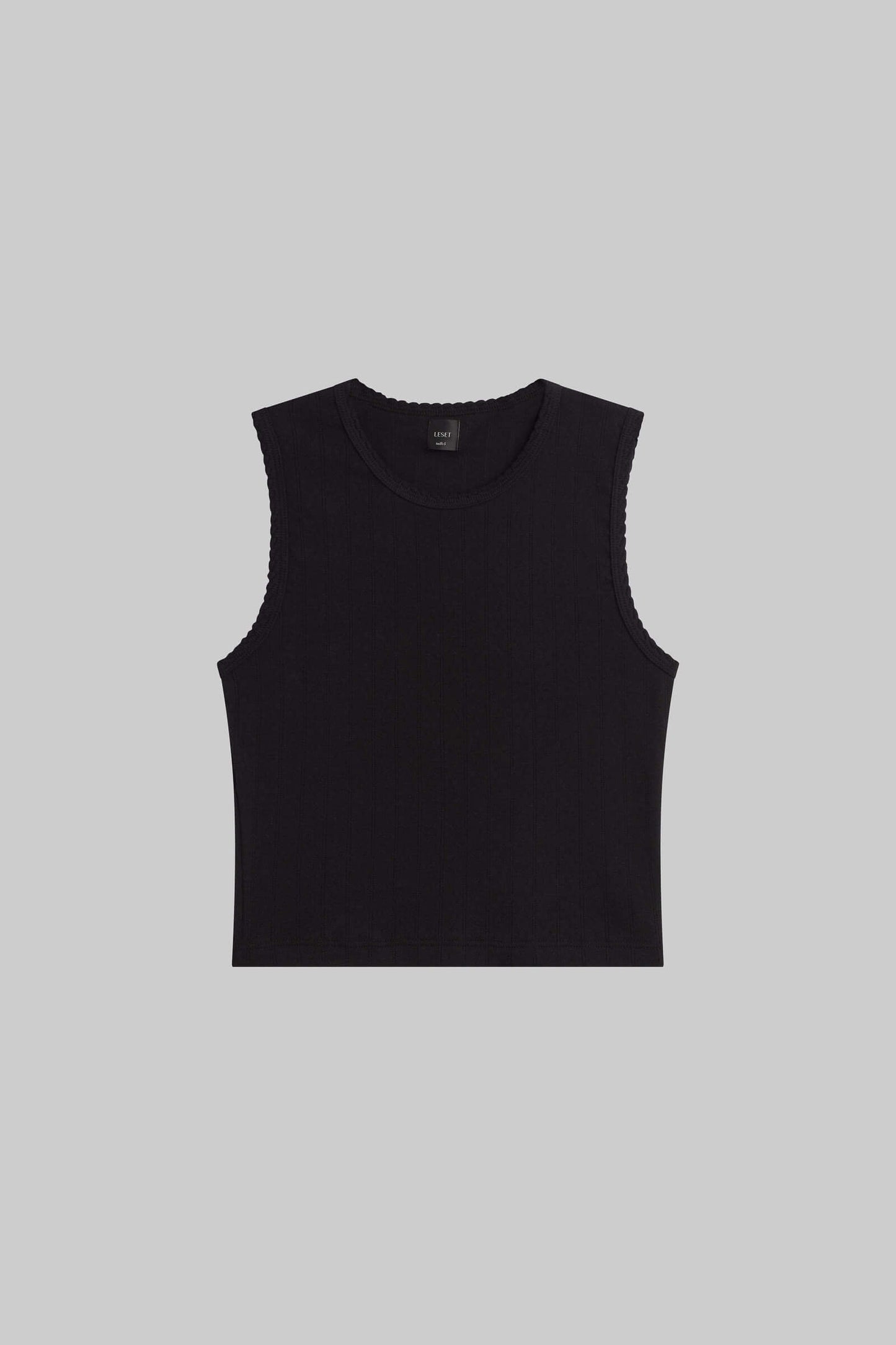 Pointelle Sleeveless Crew