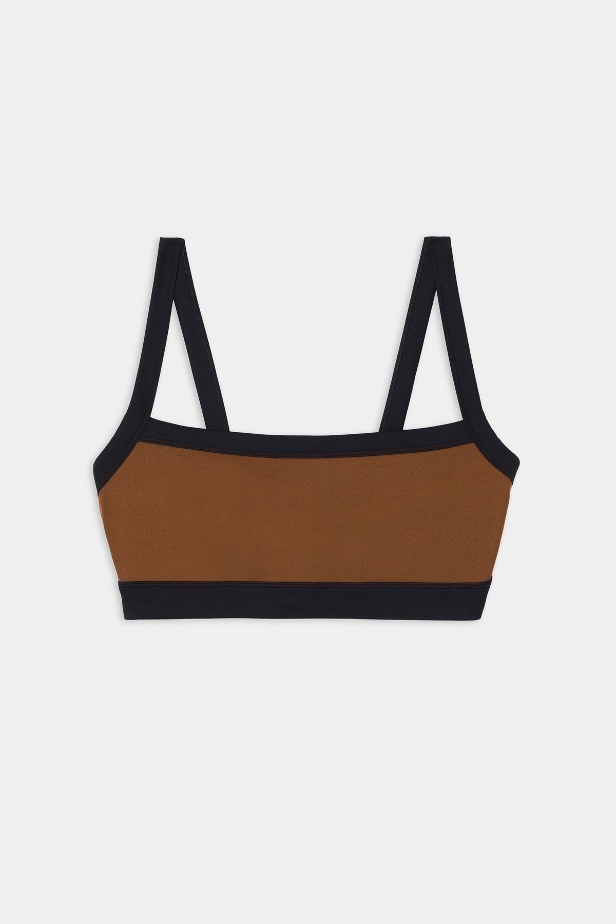 Monah Rigor Bra – Toffee/Black flat lay