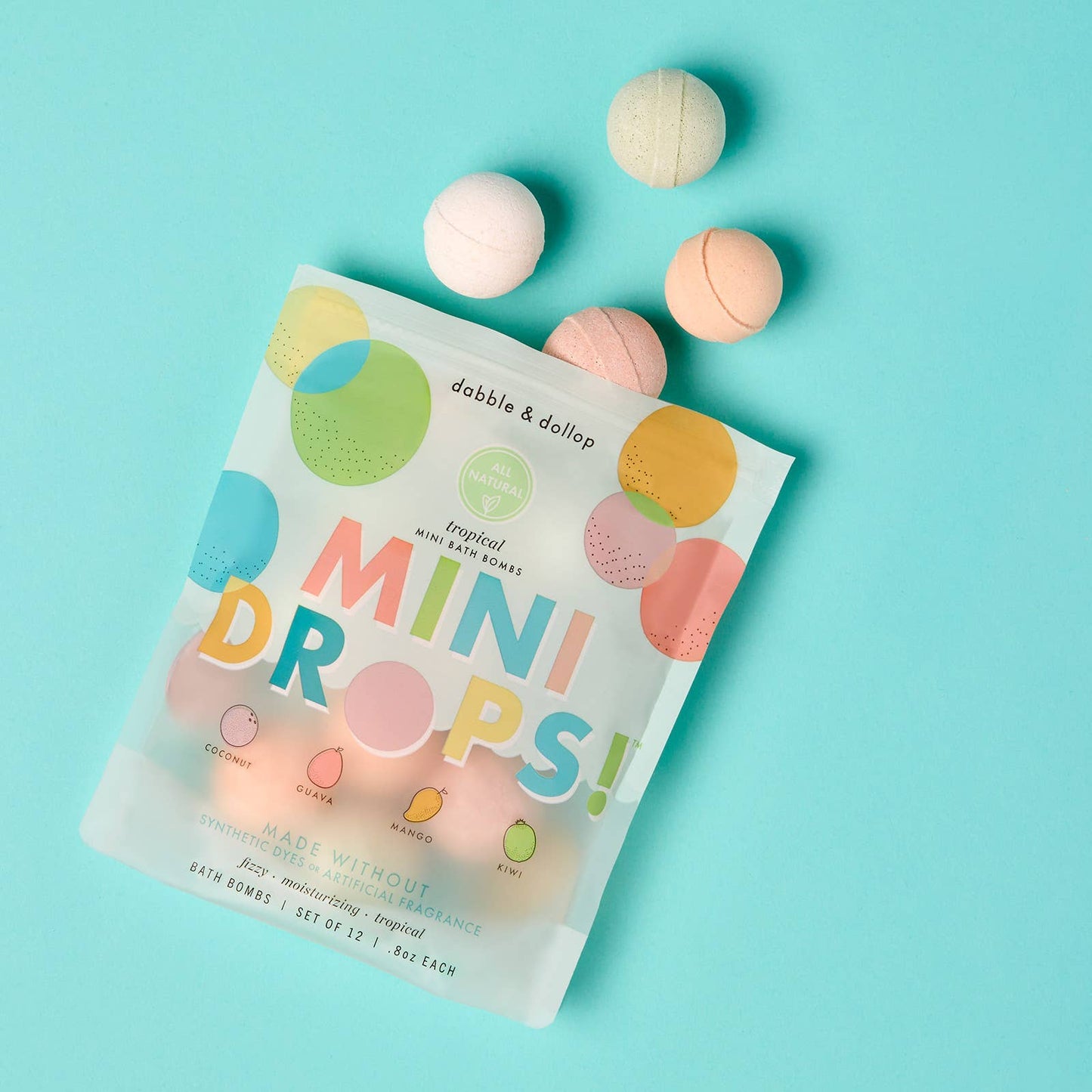 Mini Drops® Bath Bombs - All-Natural Tropical Scents