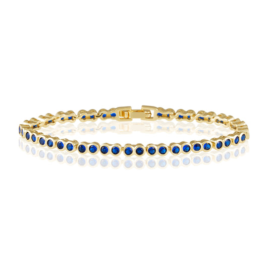 Bezel Tennis Bracelet – Sapphire