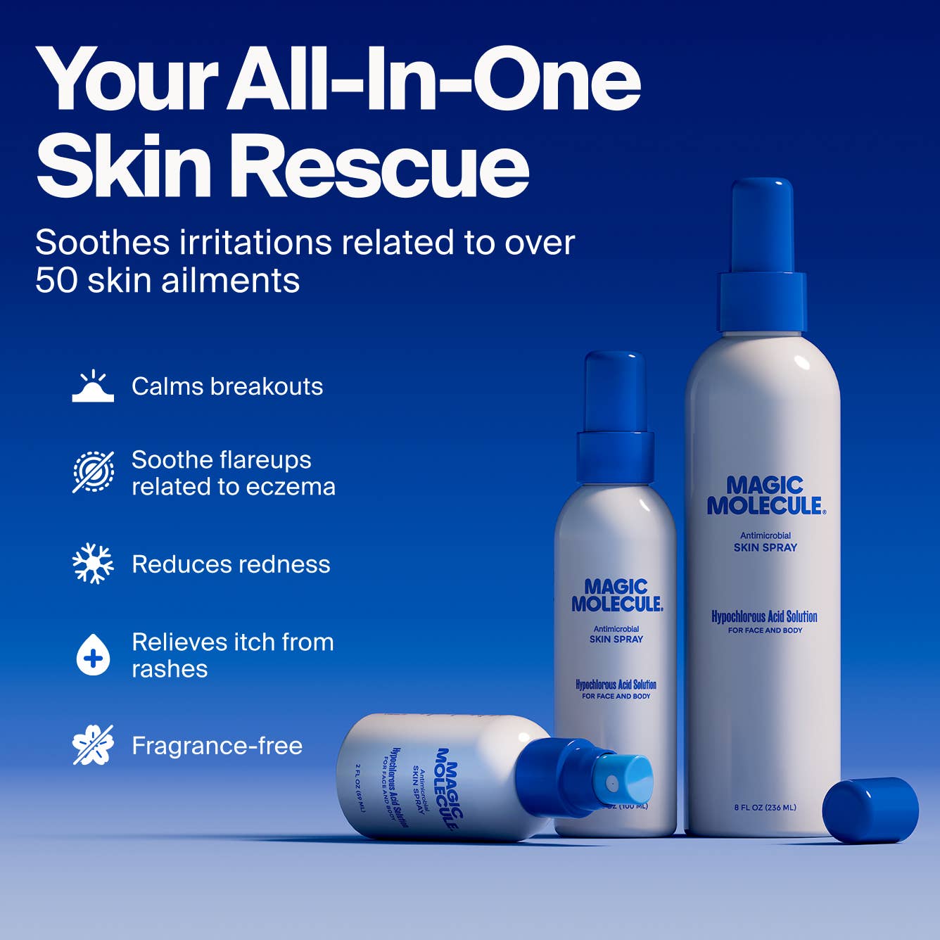 Magic Molecule Hypochlorous Acid Spray:Travel 3.4oz