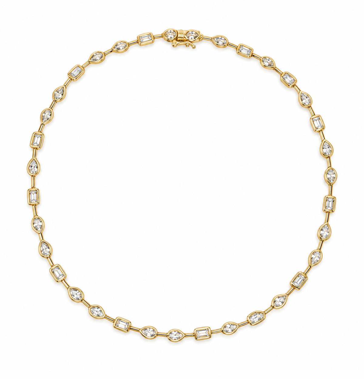 Serena Bezel Tennis Necklace