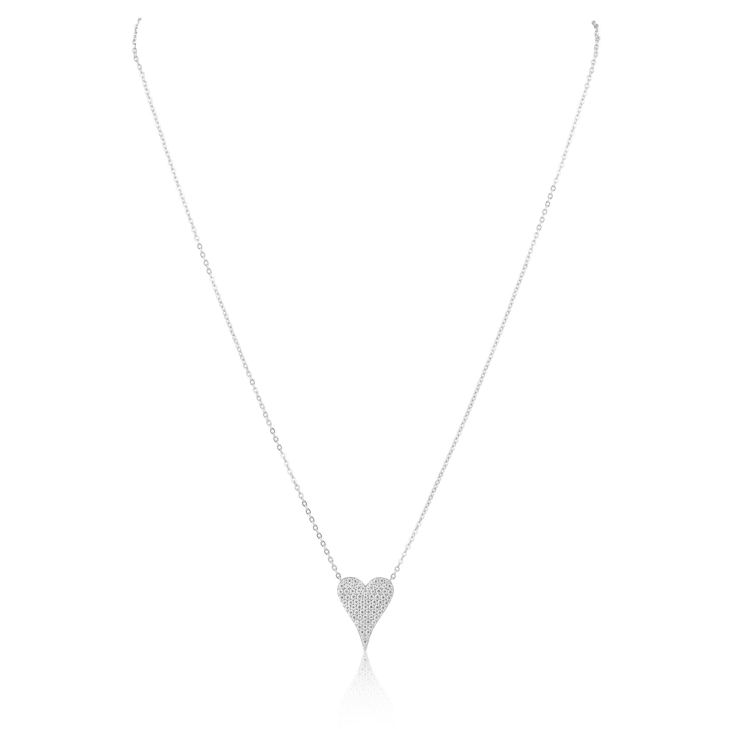 Sara Pave Heart Necklace
