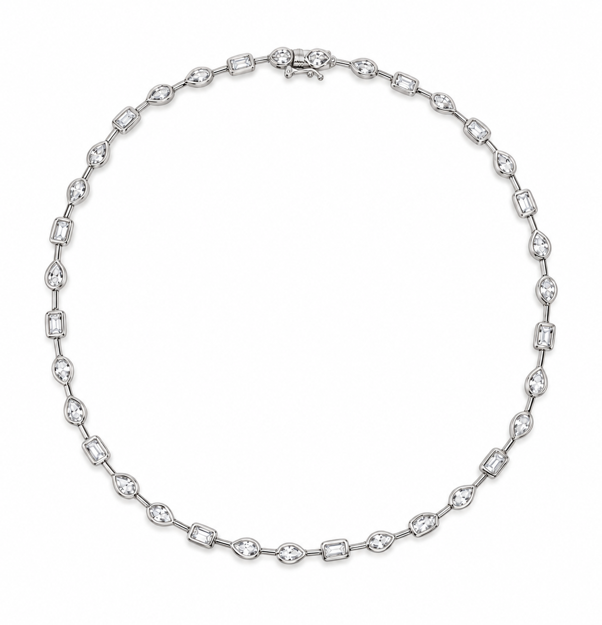 Serena Bezel Tennis Necklace