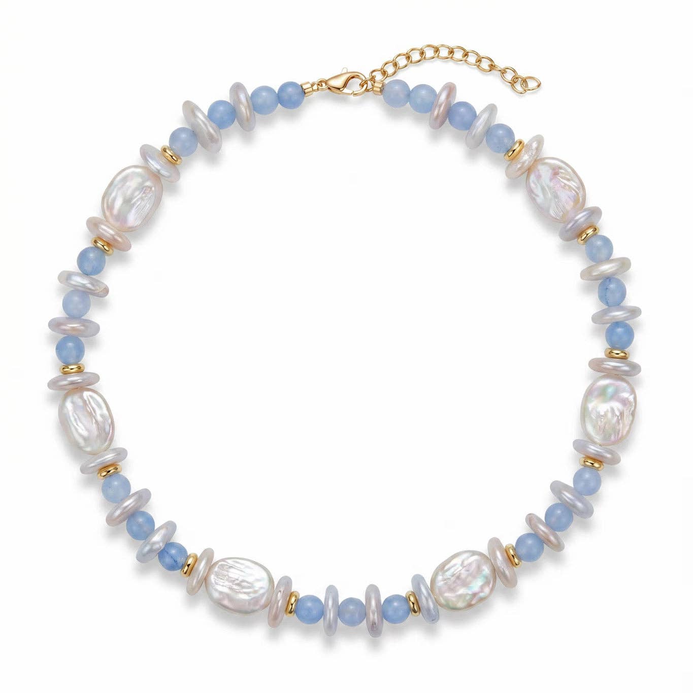 Aquamarine & Pearl Necklace