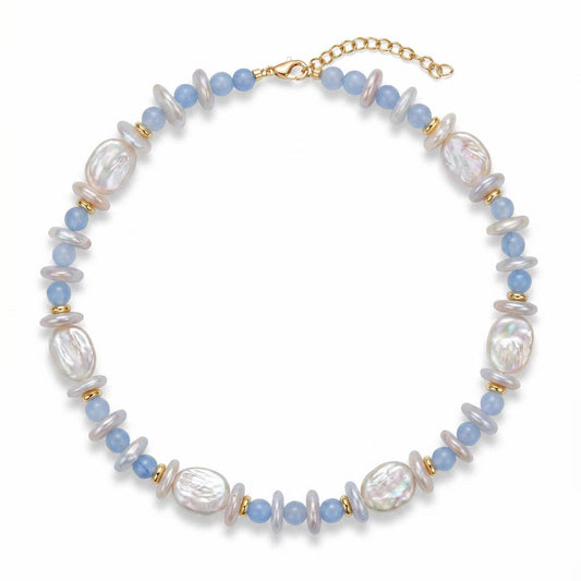 Aquamarine & Pearl Necklace