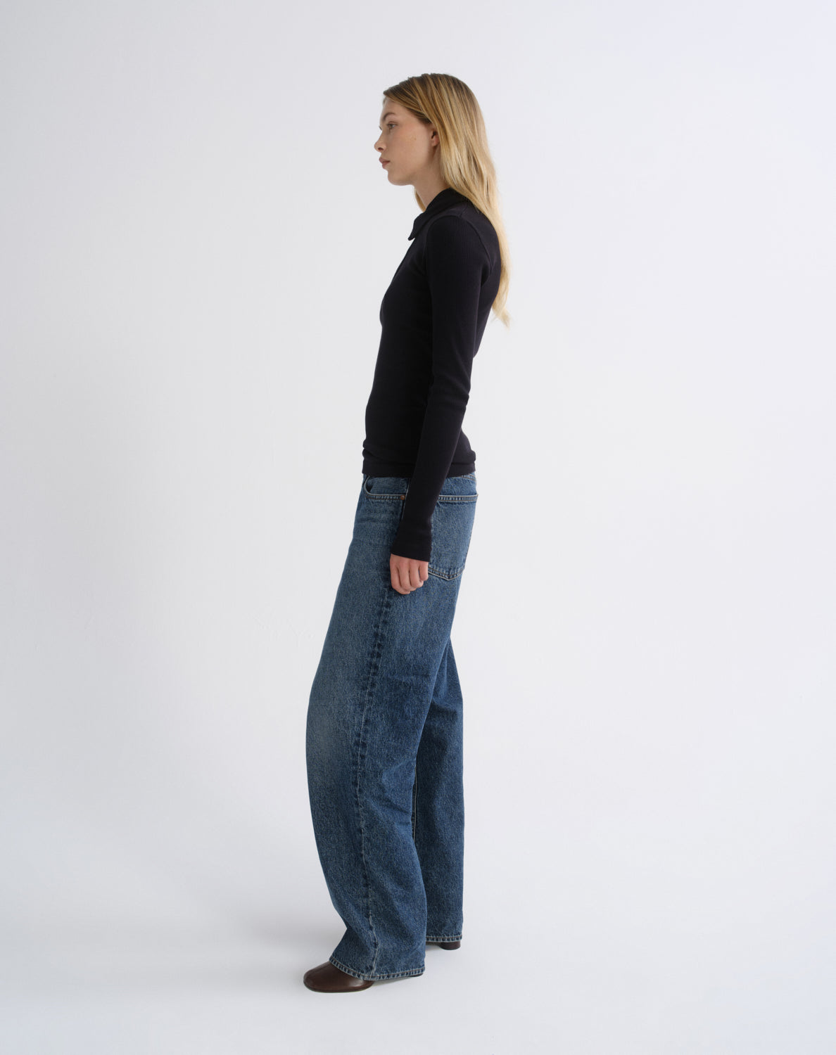 Amica Zip Polo in Obscura