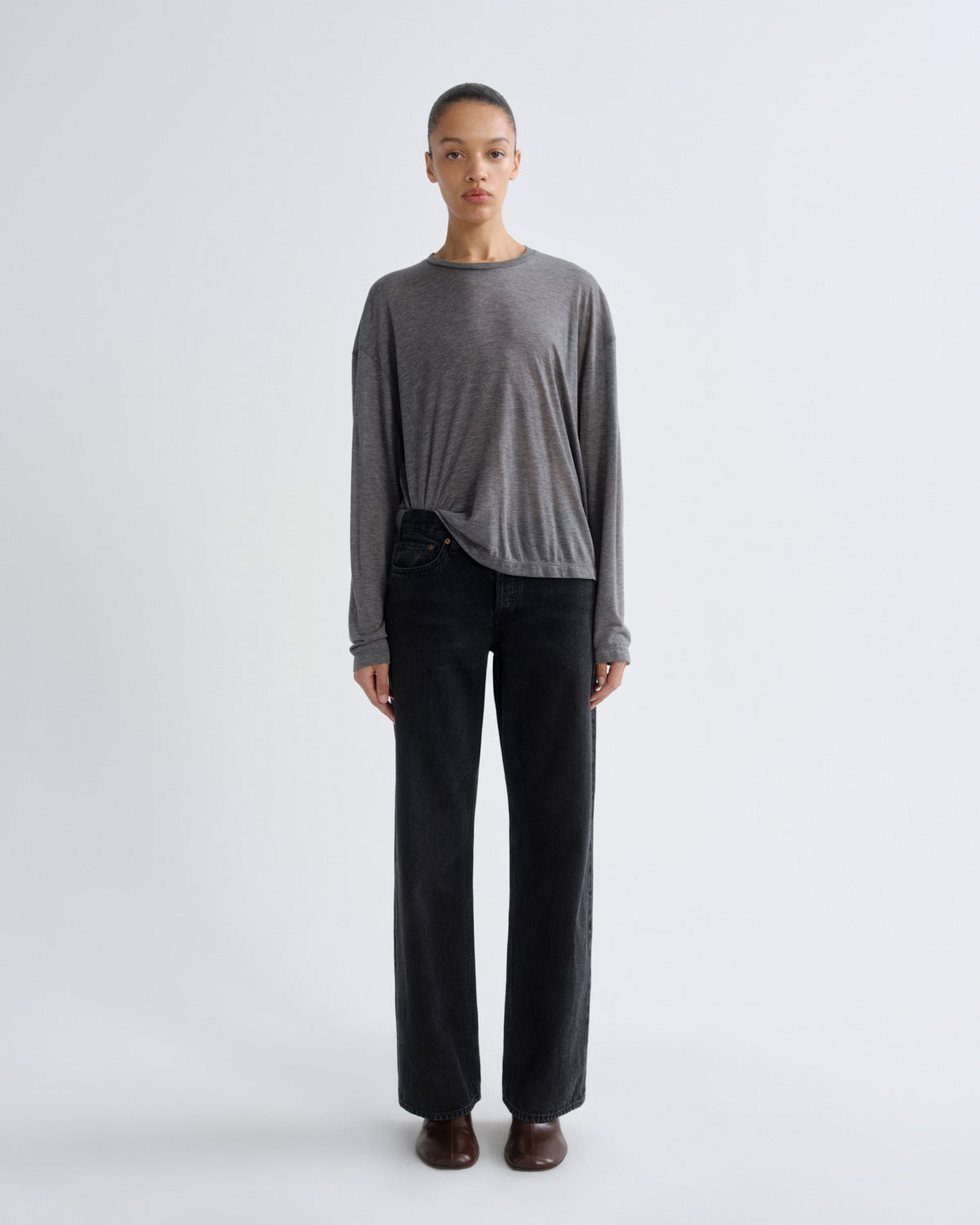 Sasha Tee in Grey Heather