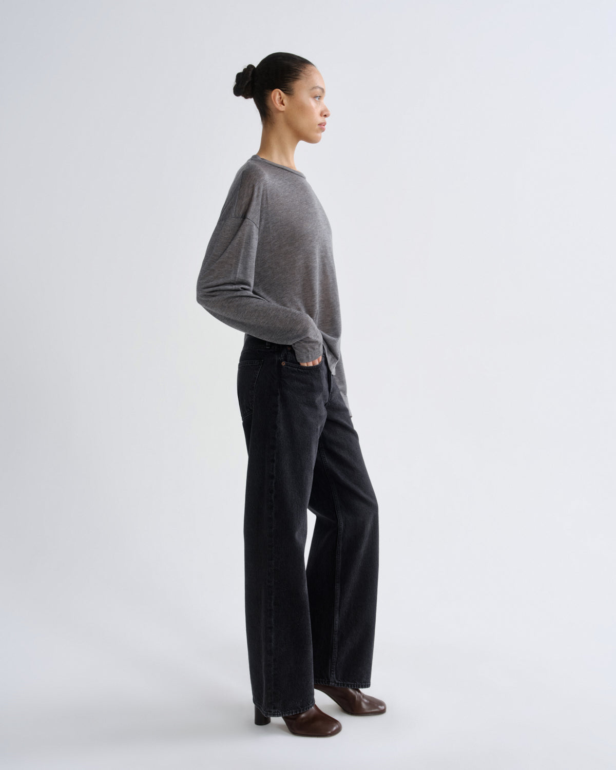 Sasha Tee in Grey Heather