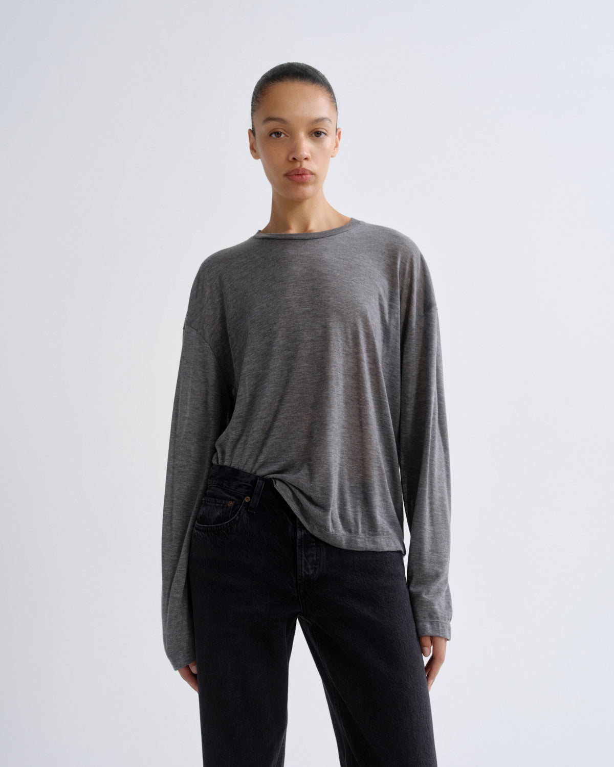 Sasha Tee in Grey Heather