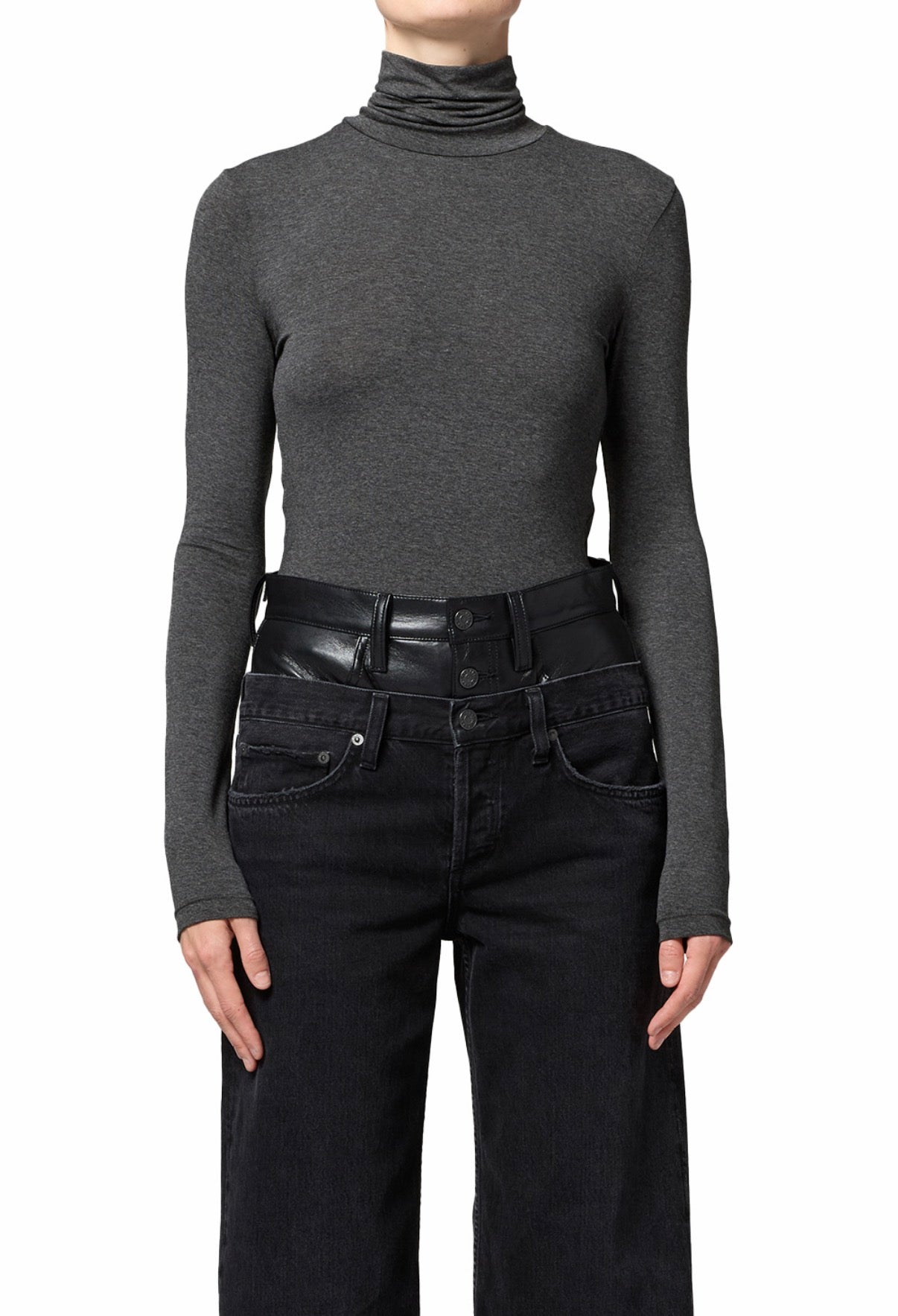 Pascale Turtleneck in Charcoal