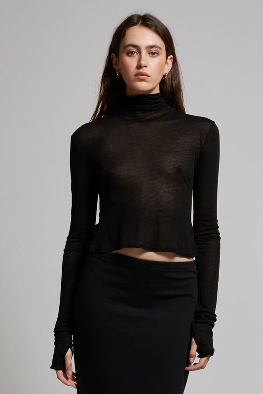Tara Sheer Turtleneck