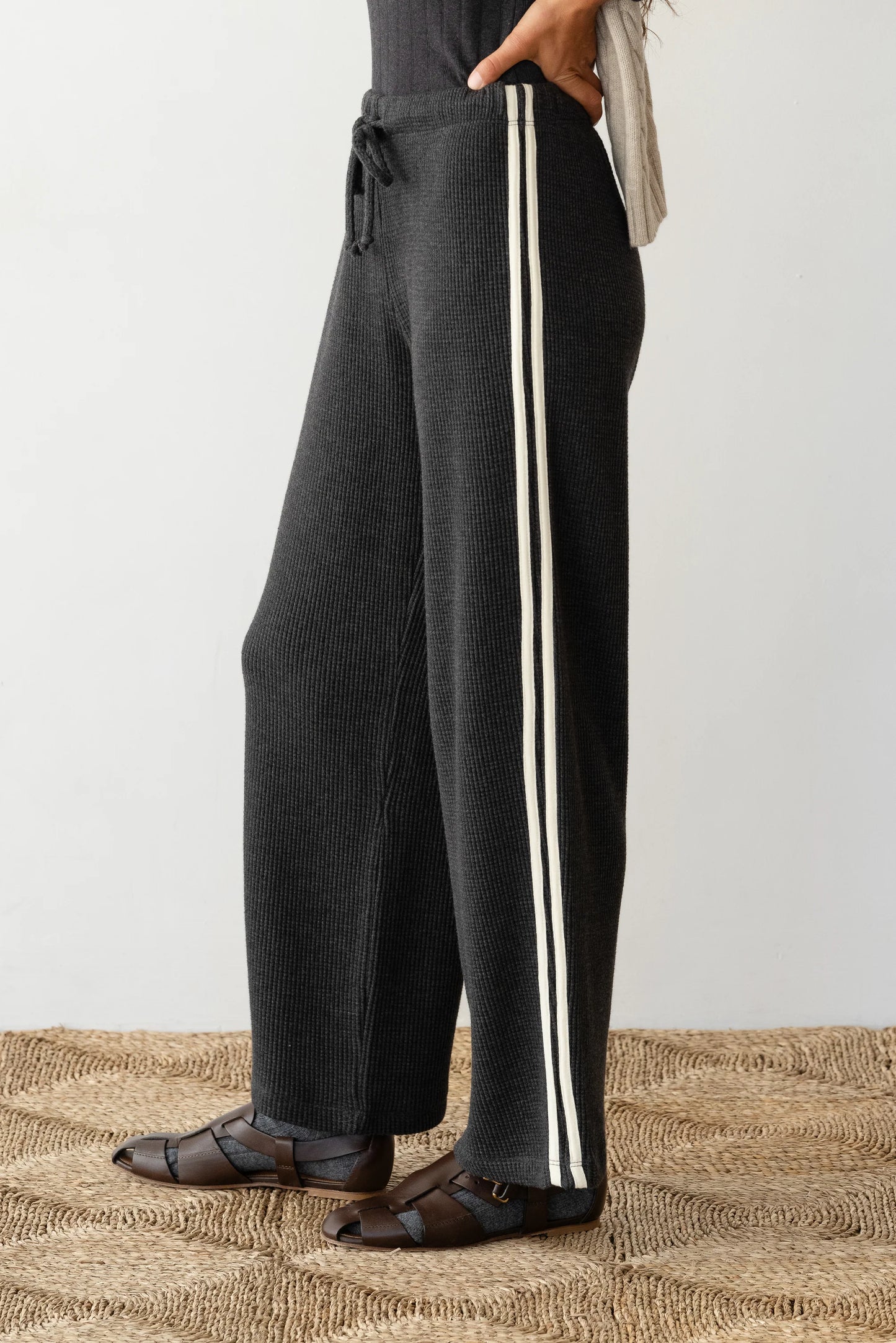 Thermal Crop Stripe Pant