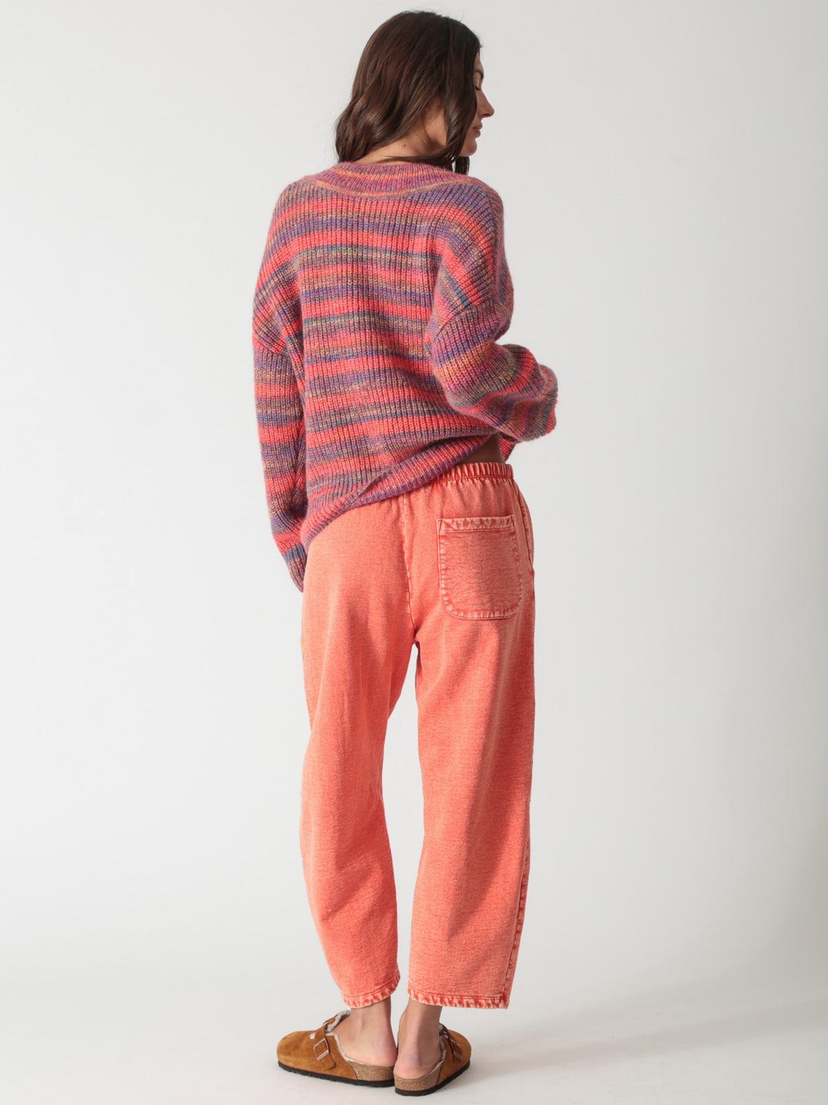 Barrel Sweatpant Neon Coral