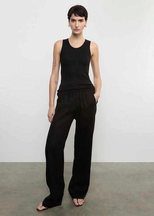 Linen Everywhere Pant Black