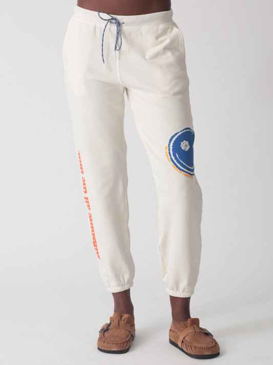 Classic Jogger Ivory Smiley