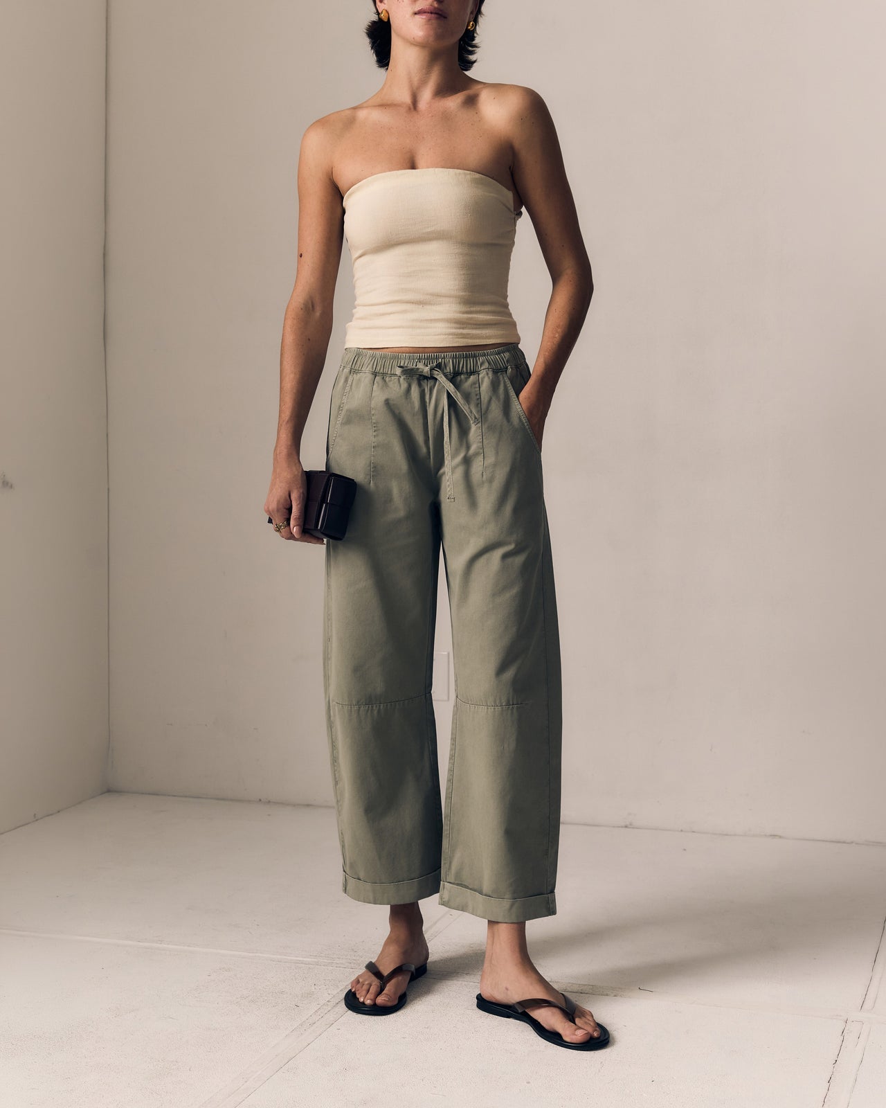 Mara Sateen Drawstring Pant