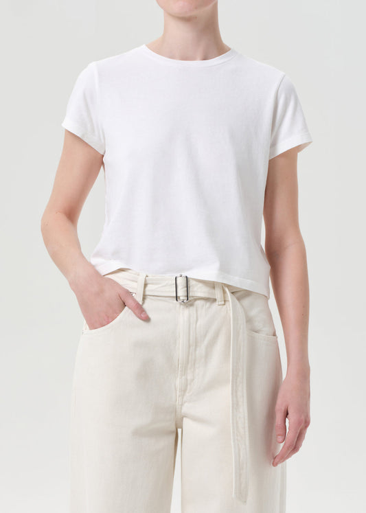 Adine Shrunken Tee White Ash