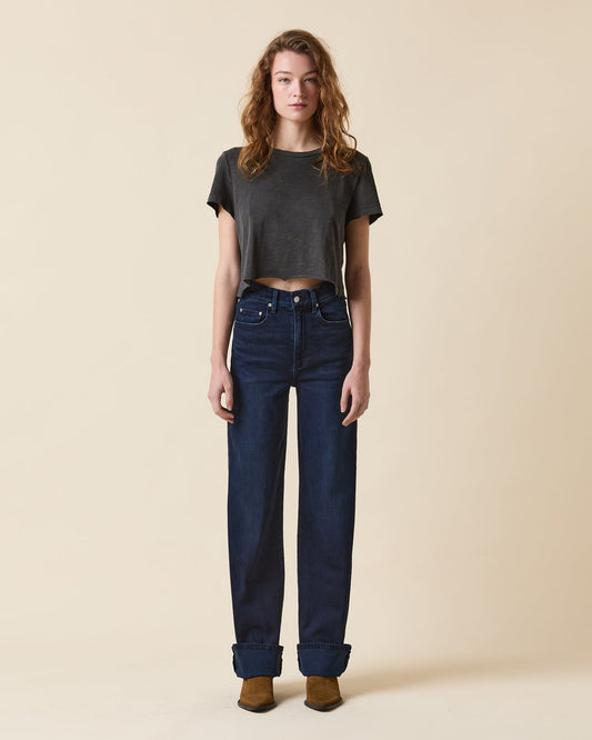 Column Jean with Cuff in Mystic