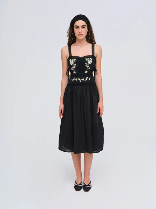 Jolene Embroidered Midi Dress