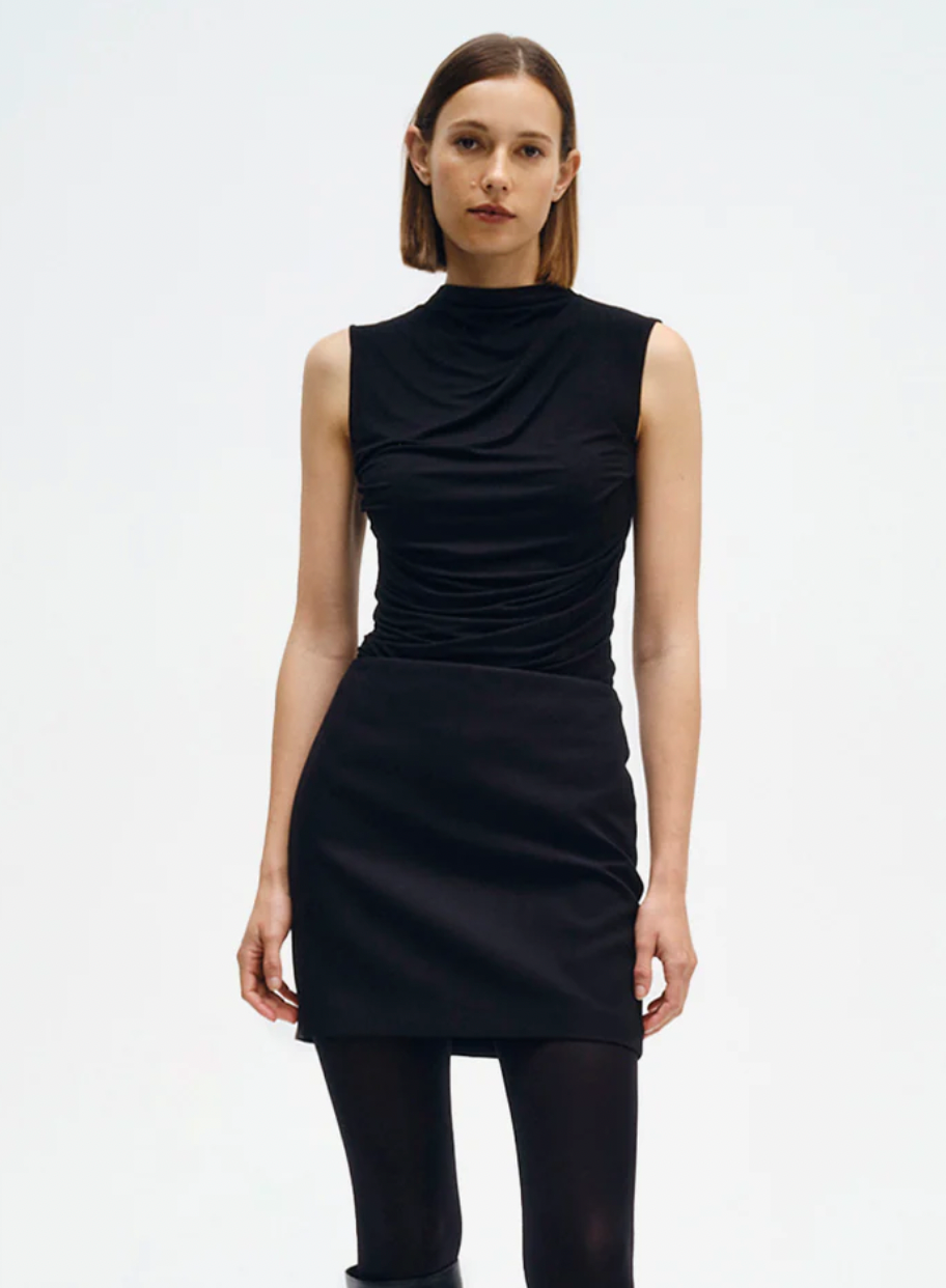 Sleeveless Mock Neck