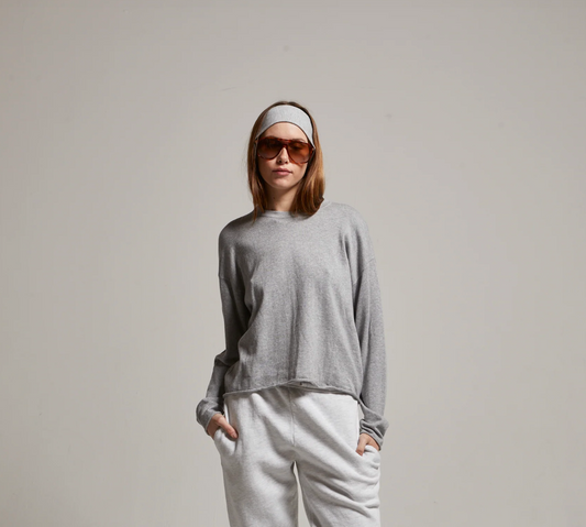 Sofie Raw Hem Crew Sweater
