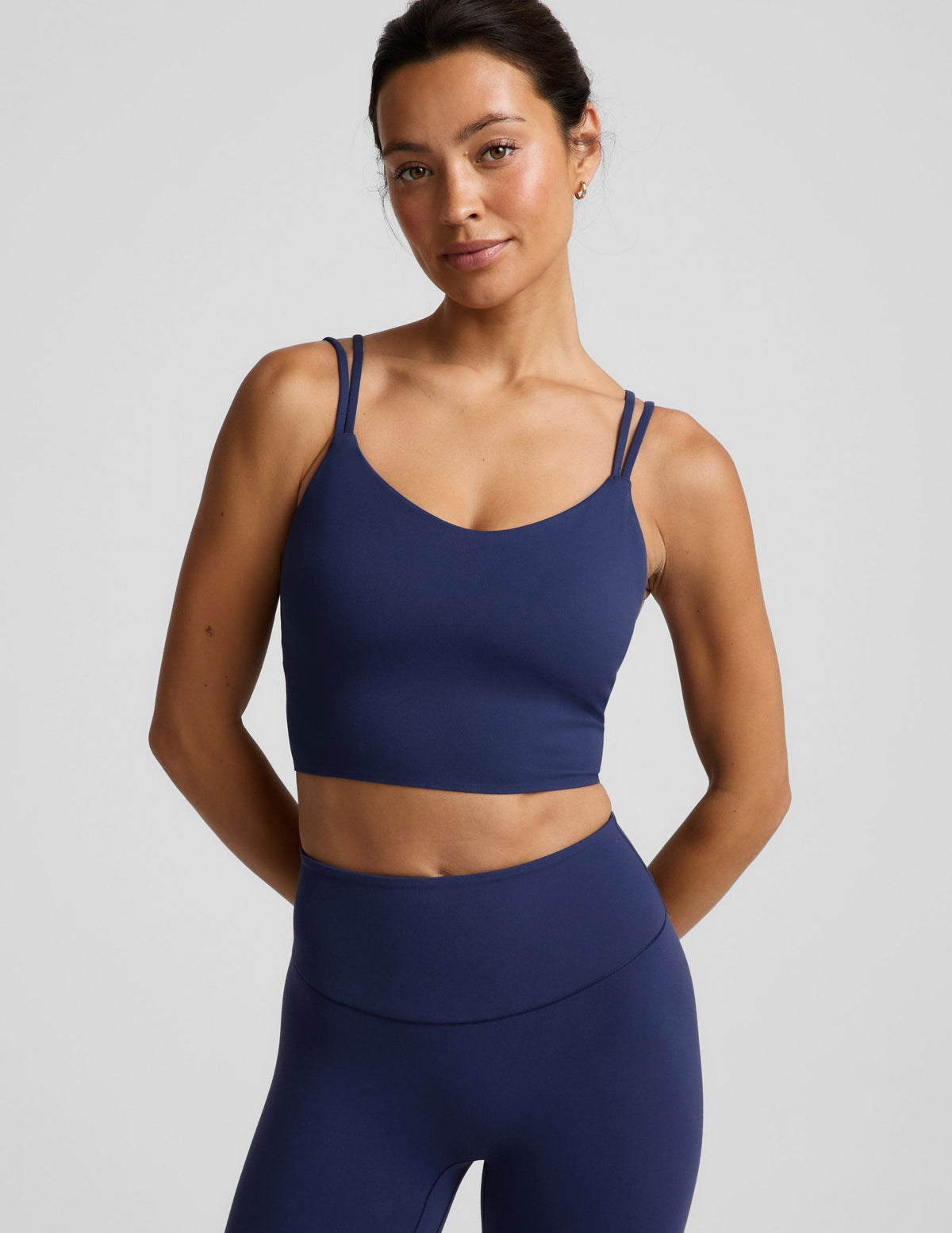 glowzone Strappy Cropped Tank in Deep Ocean