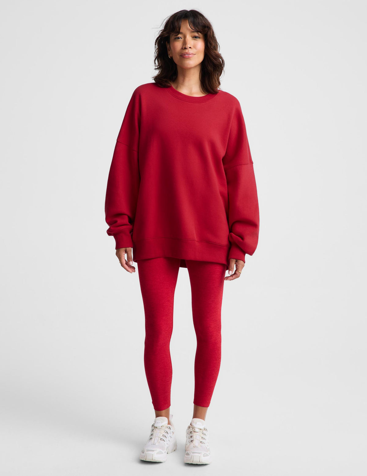 LuxeFleece 2.0 Oversized Crewneck in Scarlet Red