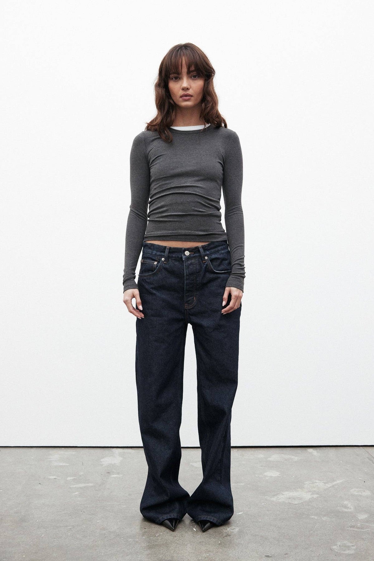 Nyla Top - Dark Heather Grey