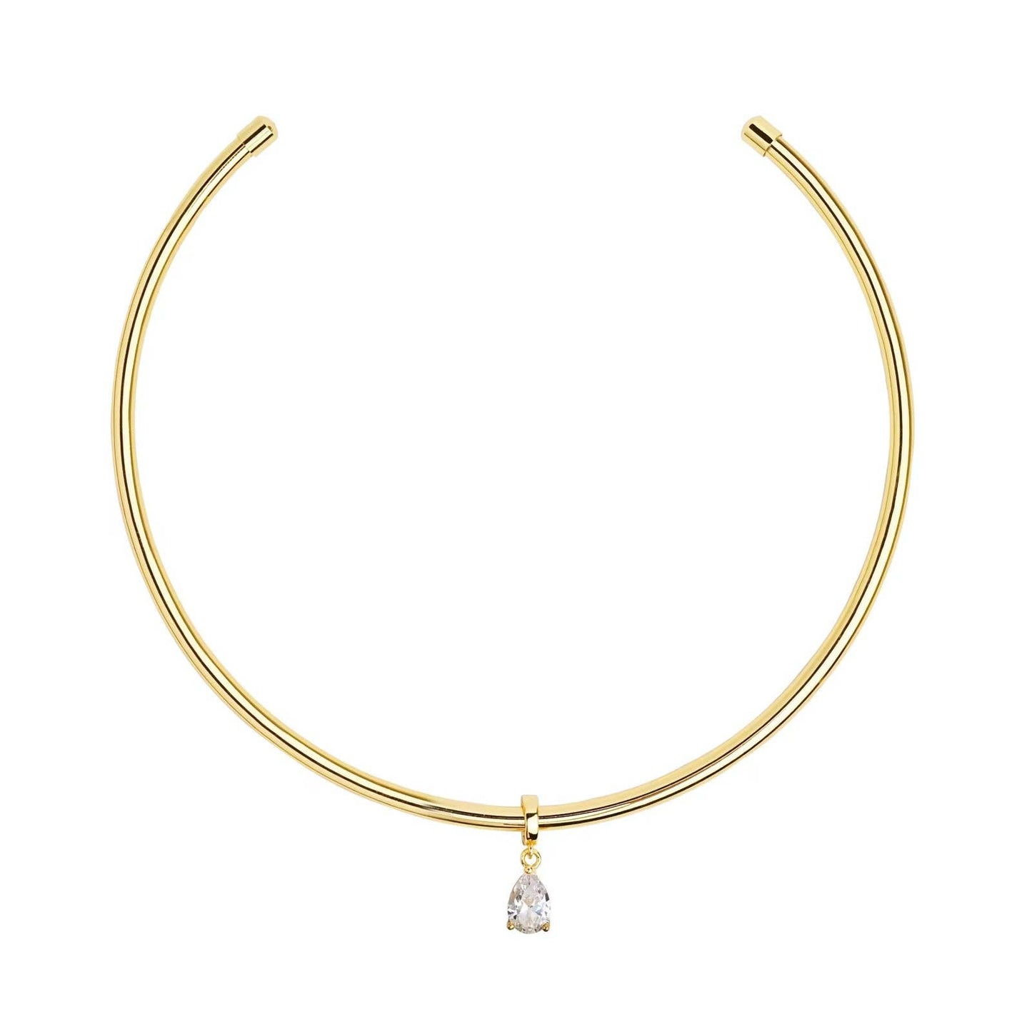 Pear Cut Necklace Cuff