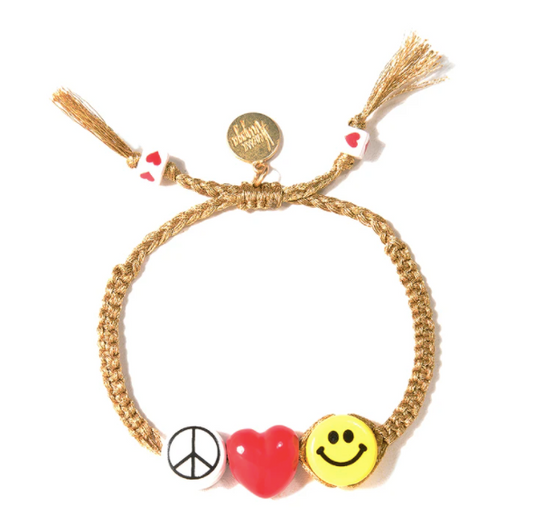 Peace, Love, and Happiness Bracelet